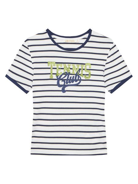 Original Marines T-Shirt DFP5189YF Biały Regular Fit. Białe koszulki dziewczęce Original Marines, bez wzorów, z bawełny, bez ramiączek. Za 59.99 zł.