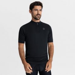 Koszulka rowerowa męska Rogelli Core z krótkim rękawem. Czarne t-shirty sportowe męskie Rogelli, na lato, m, z materiału, bez ramiączek, na fitness i siłownię. Za 146.00 zł.