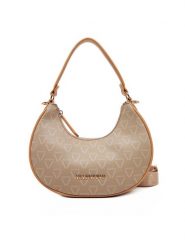 Valentino Torebka Shelby VBS90A07LOG Beżowy. Brązowe torebki klasyczne damskie Valentino, bez wzorów, ze skóry, bez dodatków. Za 329.99 zł.