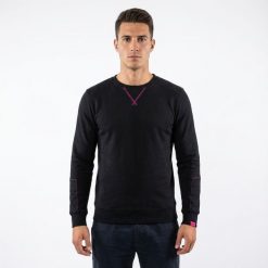 Damska bluza NEBI czarna. Czarne bluzy bez kaptura damskie Legea, xs, bez wzorów, z bawełny, bez ramiączek, długie, bez kaptura. Za 72.00 zł.