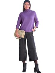 Heine Sweter w kolorze fioletowym rozmiar: 36. Różowe golfy damskie Heine, bez wzorów, bez ramiączek. Za 43.99 zł.