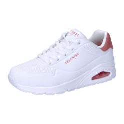 Buty do chodzenia damskie Skechers Uno Pop. Białe buty sportowe na co dzień damskie Skechers, bez wzorów, z materiału, trekkingowe. Za 469.99 zł.