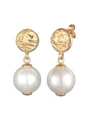 Elli Damskie kolczyki z perłą w muszli z pozłacanego srebra próby 925 Sterling Silver Kolczyki 1 ct. Szare kolczyki damskie Elli, z perłą, pozłacane. Za 293.99 zł.