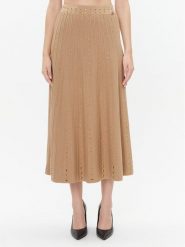 TWINSET Spódnica trapezowa 232TT3172 Brązowy Regular Fit. Brązowe spódniczki damskie Twinset, s, bez wzorów, z wiskozy, trapezowe. Za 1,289.00 zł.