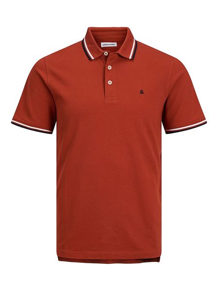 Jack & Jones Koszulka polo w kolorze czerwonym rozmiar: M. Czerwone koszulki polo męskie Jack & Jones, m, bez wzorów, z bawełny, bez ramiączek. Za 113.10 zł.
