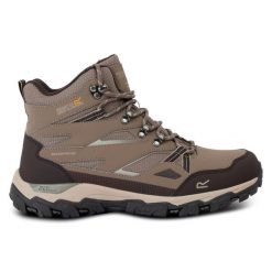 Buty trekkingowe damskie Holcombe 3 wysokie. Niebieskie obuwie trekkingowe damskie Regatta. W wyprzedaży za 269.99 zł.