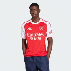 Koszulka Arsenal 25/26 Home. Białe t-shirty sportowe męskie Adidas, bez ramiączek, do piłki nożnej. Za 439.00 zł.