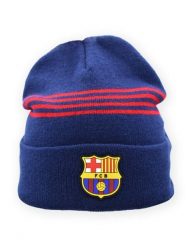 Czapka FC Barcelona - oficjalna licencjonowana. Niebieskie czapki męskie FC Barcelona, bez wzorów, z gumy. Za 99.00 zł.