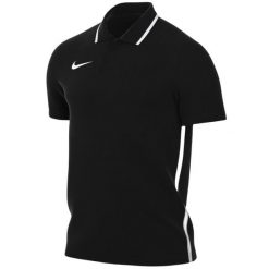 Koszulka męska Nike Dri-Fit Park 26 Polo. Czarne t-shirty sportowe męskie Nike, m, z poliesteru, bez ramiączek, do piłki nożnej, dri-fit (nike). Za 89.99 zł.