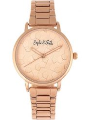 Sophie & Freda Zegarek kwarcowy "Breckenridge" w kolorze różowozłotym rozmiar: onesize. Czerwone, analogowe zegarki damskie Sophie & Freda, metalowe. Za 202.03 zł.