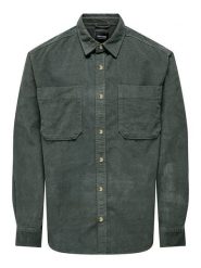 ONLY & SONS Koszula "Salp" - Relaxed fit - w kolorze antracytowym rozmiar: XL. Czarne koszule męskie Only & Sons, xl, bez wzorów, z bawełny, bez kołnierzyka, bez ramiączek. Za 154.95 zł.