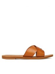 Roxy Klapki ARJL200847 Brązowy. Brązowe klapki damskie Roxy, bez wzorów, ze skóry, bez obcasa. Za 169.99 zł.