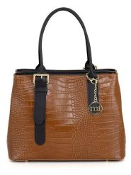 Mia Tomazzi Skórzana torebka "Berengario" w kolorze czarno-jasnobrązowym - 31 x 24 x 11 cm rozmiar: onesize. Brązowe torebki klasyczne damskie Mia Tomazzi, bez wzorów, z materiału, bez dodatków. Za 347.99 zł.