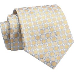 Krawat - ALTIES - Żółto-Złoty w Grochy. Żółte krawaty i muchy męskie Alties, bez wzorów, z tkaniny, eleganckie. Za 49.00 zł.