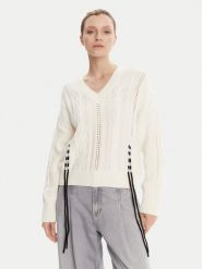 BOSS Sweter C_Fangallo 50545875 Beżowy Regular Fit. Brązowe swetry klasyczne damskie Boss, l, z bawełny, bez kołnierzyka. Za 599.99 zł.