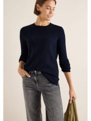 Cecil Sweter w kolorze granatowym rozmiar: L. Niebieskie swetry klasyczne damskie Cecil, l, bez kołnierzyka. Za 227.31 zł.