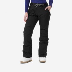 Spodnie snowboardowe damskie Wedze SNB 100. Czarne spodnie dresowe damskie DREAMSCAPE, bez wzorów, z materiału, sportowe. Za 299.99 zł.