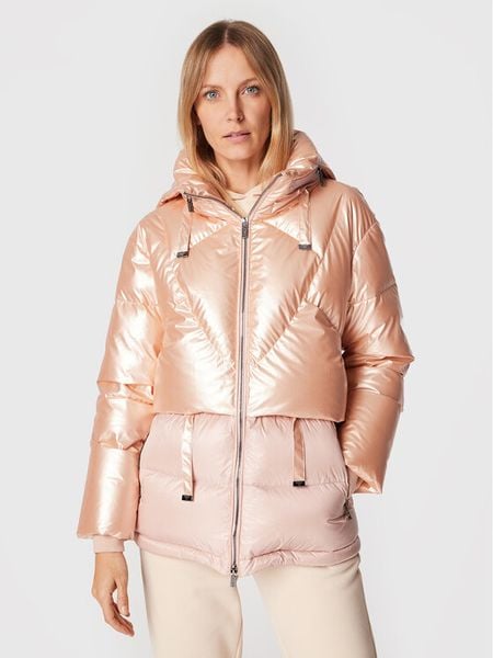 Diego M Kurtka puchowa 22IM-R420 Różowy Regular Fit. Czerwone kurtki damskie DIEGO M, m, bez wzorów, z puchu, bez kaptura. Za 2,009.00 zł.