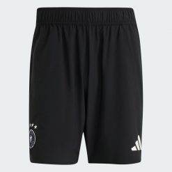Spodenki Niemcy Tiro Travel. Czarne szorty męskie Adidas, bez wzorów, z elastanu, klasyczne. Za 219.00 zł.