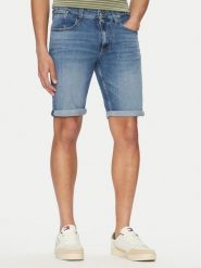 Tommy Jeans Szorty jeansowe Ronnie DM0DM20961 Niebieski Slim Fit. Niebieskie szorty męskie Tommy Jeans, bez wzorów, z bawełny. Za 189.99 zł.