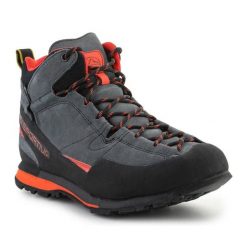Buty La Sportiva Boulder X Mid Gtx Carbon Flame 17E900304 szare. Szare buty trekkingowe męskie z gore-texu, bez zapięcia, trekkingowe, gore-tex. Za 1,203.68 zł.