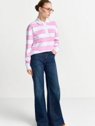 Rich & Royal Bluza Kobiety Bawełna różowy|biały, XL. Białe bluzy bez kaptura damskie Rich & Royal, xl, z bawełny. Za 379.95 zł.