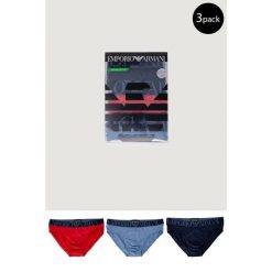 Slipy Mężczyzna EMPORIO ARMANI CONNECTED. Niebieskie slipki męskie EMPORIO ARMANI CONNECTED, bez wzorów. W wyprzedaży za 207.90 zł.