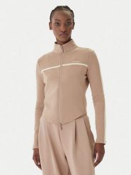 Guess Bluza V6GQ04 K2911 Beżowy Regular Fit. Brązowe bluzy bez kaptura damskie Guess, xs, z syntetyku. Za 394.99 zł.