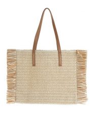 BLE Shopper bag w kolorze jasnobrązowym - 40 x 25 x 10 cm rozmiar: onesize. Brązowe shopper bag damskie BLE, bez wzorów, z materiału, na ramię, bez dodatków. Za 74.81 zł.