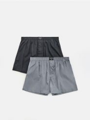 2 pack bokserek Loose - ciemnoszary. Szare bokserki męskie Reserved, bez wzorów. Za 79.99 zł.