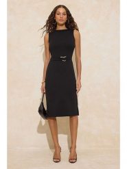 Trendyol Sukienka w kolorze czarnym rozmiar: L. Czarne sukienki damskie Trendyol, l, bez wzorów, bez kołnierzyka, bez ramiączek, mini. Za 86.99 zł.