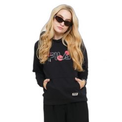 Damska bluza z kapturem Fila Bellagio. Czarne bluzy z kapturem damskie Fila, z bawełny. Za 139.99 zł.