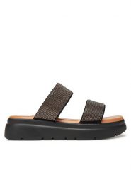 Clara Barson Klapki H3T9409-1 Czarny. Czarne klapki damskie Clara Barson, bez wzorów, z materiału, bez obcasa. Za 119.99 zł.
