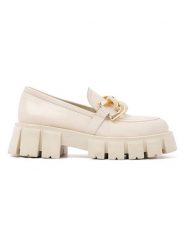 Lazamani Skórzane mokasyny w kolorze beżowym rozmiar: 40. Brązowe mokasyny damskie Lazamani. Za 295.99 zł.