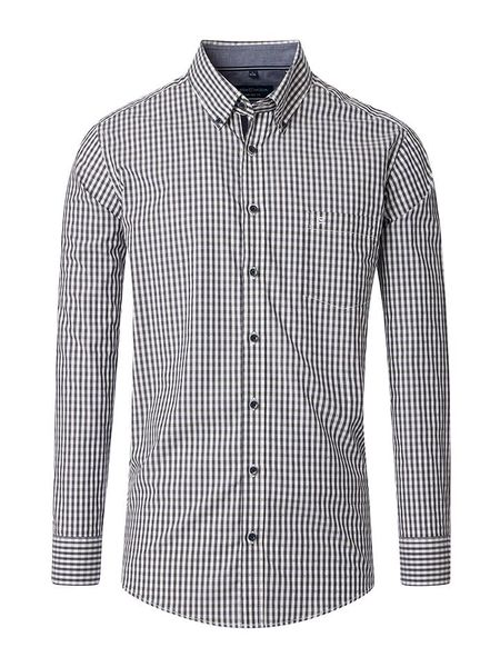 CASAMODA Koszula w kolorze beżowo-antracytowym rozmiar: S. Brązowe koszule męskie CASAMODA, s, bez wzorów, z bawełny, bez kołnierzyka, bez ramiączek. Za 99.80 zł.