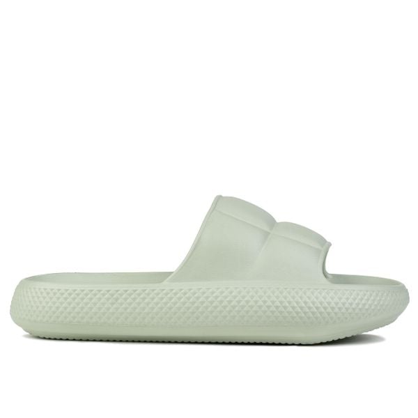 Klapki damskie sportowe Lee MAYA SLIDER WOMEN LOW. Zielone klapki damskie Lee, bez wzorów, z materiału, bez obcasa, na platformie. Za 79.00 zł.