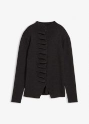 Cienki kardigan z miękkiej mieszanki wiskozy. Szare kardigany damskie bonprix, bez wzorów, z wiskozy. Za 154.99 zł.
