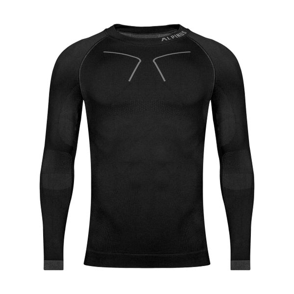 Bluza termoaktywna trekkingowa męska Alpinus Tactical Base Layer. Czarne bluzy bez kaptura męskie Alpinus, m. Za 227.48 zł.