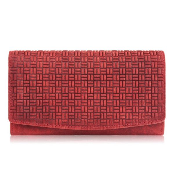 Portfel skórzany vintage czerwony Paolo Peruzzi T-109-HRD. Czerwone portfele damskie Paolo Peruzzi, bez wzorów, ze skóry. Za 69.00 zł.