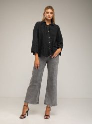 Tantra Bluzka w kolorze czarnym rozmiar: onesize. Czarne bluzki damskie Tantra, bez wzorów, z bawełny, bez kołnierzyka, bez ramiączek. Za 173.99 zł.