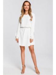 Made of emotion Sukienka w kolorze białym rozmiar: L. Białe sukienki damskie Made Of Emotion, l, bez wzorów, bez kołnierzyka, bez ramiączek, mini. Za 61.17 zł.