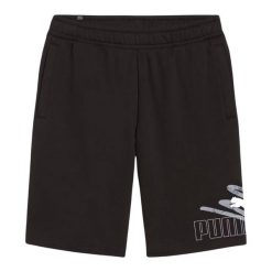 Męskie Spodenki Z Logo Graficznym ESS. Czarne szorty męskie Puma, bez wzorów, sportowe. Za 178.99 zł.