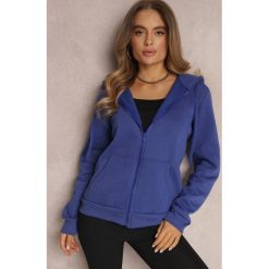 Granatowa Bluza z Kapturem Harasphei. Niebieskie bluzy z kapturem damskie Renee, l, z jeansu. Za 49.99 zł.