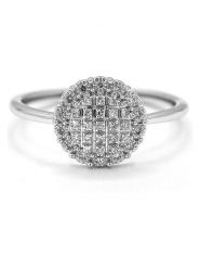 ATELIER DU DIAMANT Złoty pierścionek "Reflet de Diamant" z diamentami rozmiar: 52. Szare pierścionki damskie ATELIER DU DIAMANT, z diamentem, złote. Za 1,304.99 zł.