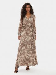 Guess Sukienka codzienna W4YK34 WDW82 Beżowy Regular Fit. Brązowe sukienki damskie Guess, na co dzień, m, z aplikacjami, z syntetyku, bez kołnierzyka, bez ramiączek, proste. Za 359.99 zł.