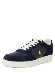 Polo Ralph Lauren skórzane buty sportowe - Masters Court Mężczyźni skóra niebieski, 45. Niebieskie buty sportowe na co dzień męskie Polo Ralph Lauren, ze skóry, bez zapięcia. Za 799.95 zł.