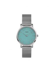 Timex Zegarek Transcend TW2Y10100 Srebrny. Szare, analogowe zegarki damskie Timex, srebrne. Za 379.99 zł.
