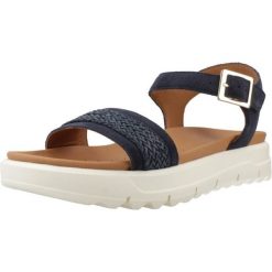 Sandały GEOX D XAND 2.1S Niebieski. Niebieskie obuwie trekkingowe damskie Geox, bez wzorów, ze skóry, bez obcasa. Za 399.99 zł.