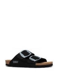 Sunbay Klapki "Trefle" w kolorze czarnym rozmiar: 36. Czarne klapki damskie Sunbay, bez wzorów, bez obcasa. Za 159.95 zł.