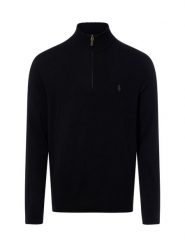 Polo Ralph Lauren sweter z wełny typu troyer Mężczyźni Wełna czarny, L. Czarne swetry męskie Polo Ralph Lauren, l, bez wzorów, z wełny, bez kołnierzyka. Za 1,199.95 zł.